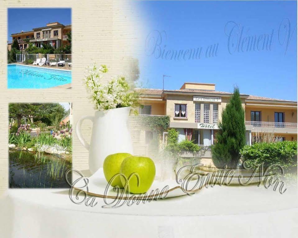 Logis Hotel Le Clement V Roquemaure  Exterior foto